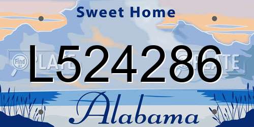 L524286 Alabama License Plate