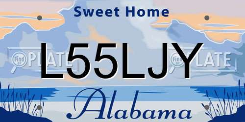 L55LJY Alabama License Plate