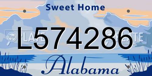 L574286 Alabama License Plate