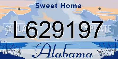 L629197 Alabama License Plate