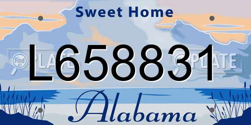 L658831 Alabama License Plate