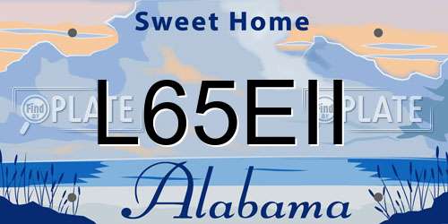 L65EII Alabama License Plate