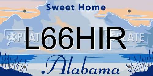 L66HIR Alabama License Plate