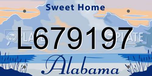 L679197 Alabama License Plate
