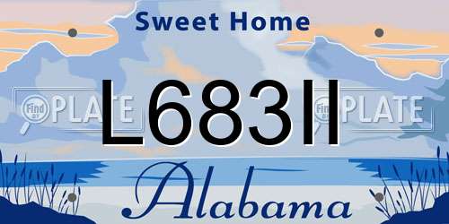 L683II Alabama License Plate