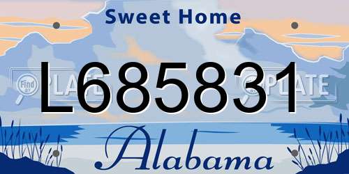 L685831 Alabama License Plate