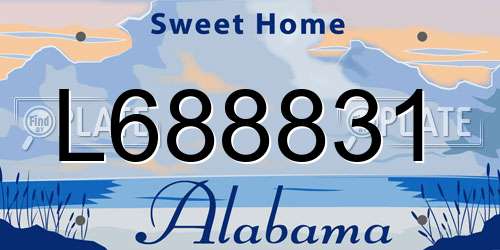 L688831 Alabama License Plate