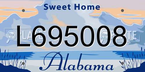 L695008 Alabama License Plate