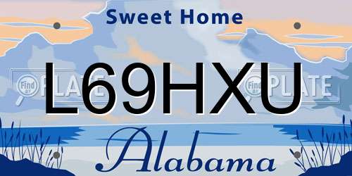 L69HXU Alabama License Plate