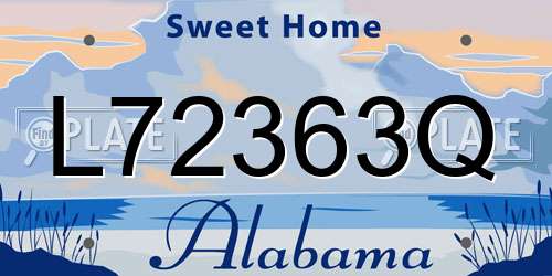 L72363Q Alabama License Plate