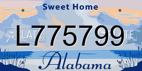 L775799 Alabama License Plate