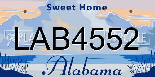 LAB4552 Alabama License Plate