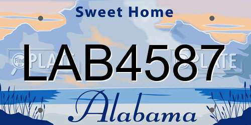 LAB4587 Alabama License Plate
