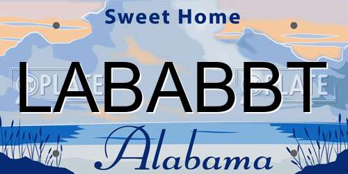 LABABBT Alabama License Plate