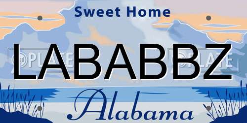 LABABBZ Alabama License Plate