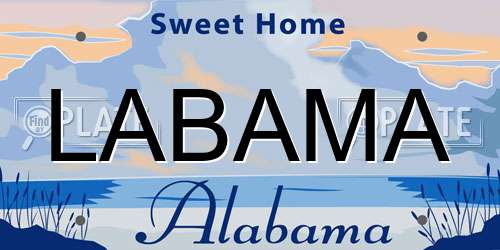 LABAMA Alabama License Plate
