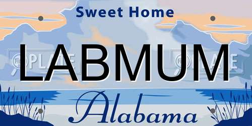 LABMUM Alabama License Plate