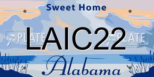 LAIC22 Alabama License Plate