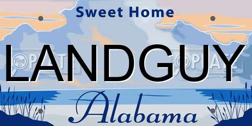 LANDGUY Alabama License Plate