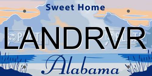 LANDRVR Alabama License Plate