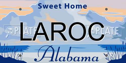LAROC Alabama License Plate
