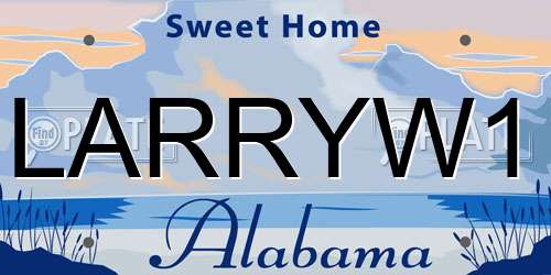 LARRYW1 Alabama License Plate