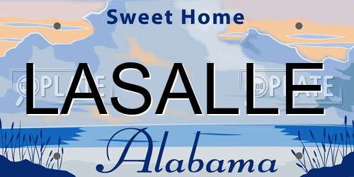 LASALLE Alabama License Plate