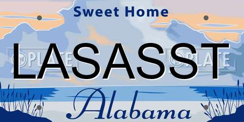 LASASST Alabama License Plate