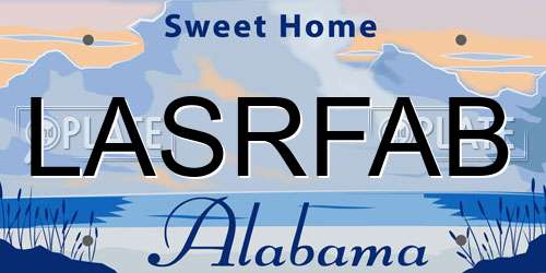 LASRFAB Alabama License Plate