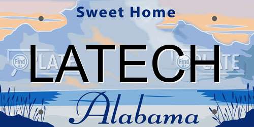 LATECH Alabama License Plate