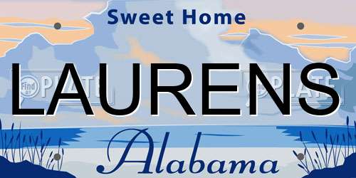 LAURENS Alabama License Plate