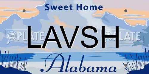 LAVSH Alabama License Plate