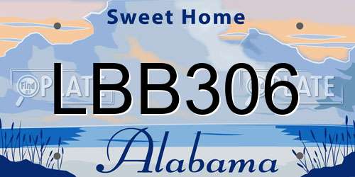 LBB306 Alabama License Plate