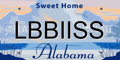 LBBIISS Alabama License Plate