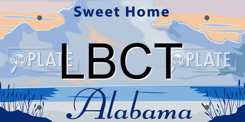 LBCT Alabama License Plate