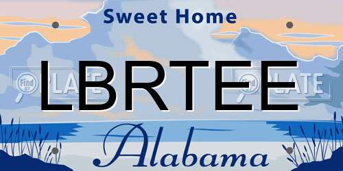 LBRTEE Alabama License Plate