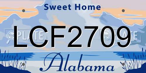 LCF2709 Alabama License Plate