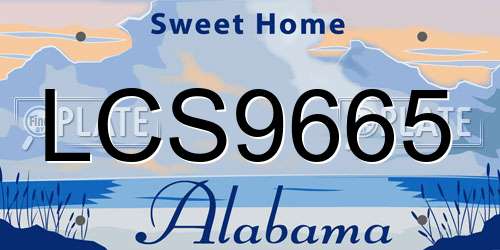 LCS9665 Alabama License Plate