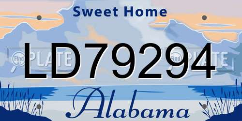 LD79294 Alabama License Plate