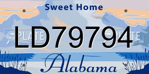LD79794 Alabama License Plate