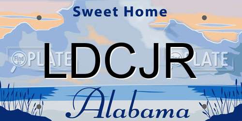 LDCJR Alabama License Plate