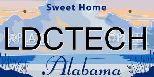 LDCTECH Alabama License Plate