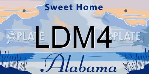 LDM4 Alabama License Plate