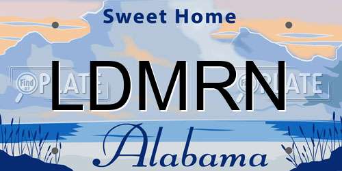 LDMRN Alabama License Plate