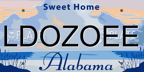 LDOZOEE Alabama License Plate