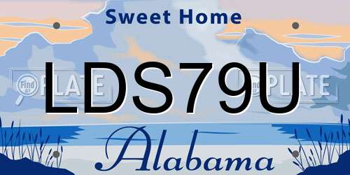 LDS79U Alabama License Plate