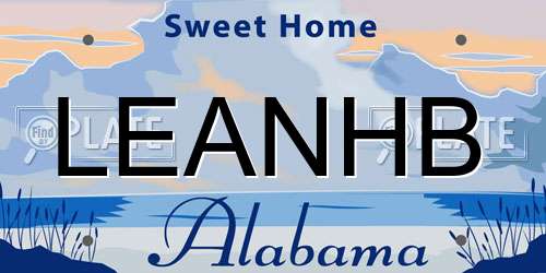 LEANHB Alabama License Plate