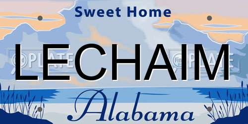 LECHAIM Alabama License Plate