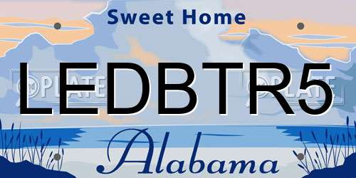 LEDBTR5 Alabama License Plate