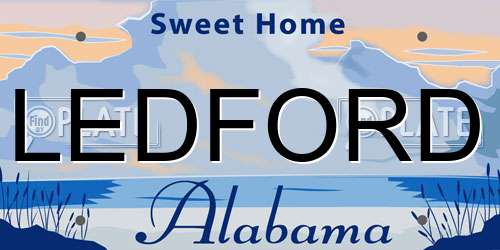LEDFORD Alabama License Plate